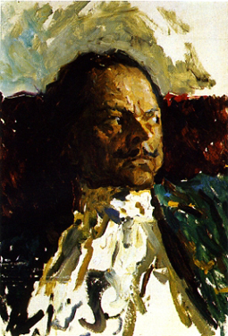 A study of Peter´s head for the picture Thinking about Russia (Peter I the Great). 1984. Oil, cvs 70x50. Sergei Kirillov