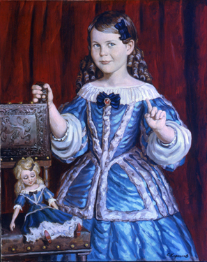 Портрет девочки. 2001. Х.м. 100x80. Сергей Кириллов.