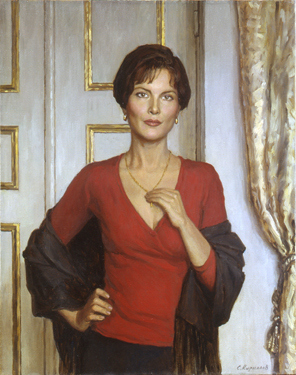 Women portrait. 2002. Oil, cvs 100x80. Sergei Kirillov