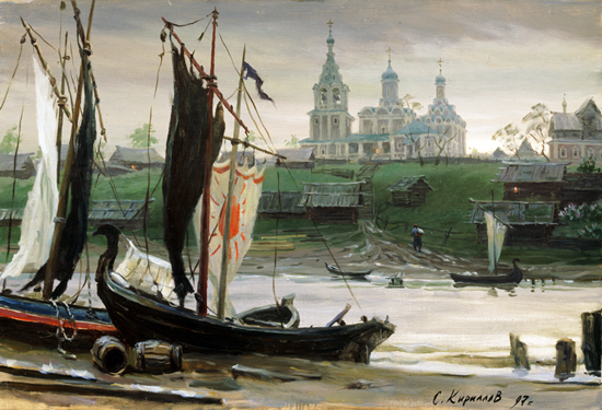 Zayauzye. From across Moscow of the Seventeenth-Century Series. 1997. Oil, cvs 75x110. Sergei Kirillov