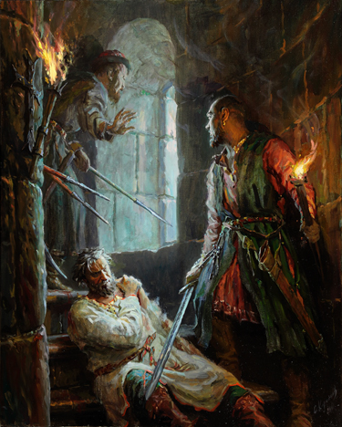 Historical Paintings: Andrey Bogolyubskiy.(Murdering). 2011. Oil, cvs 100x80. Sergei Kirillov
